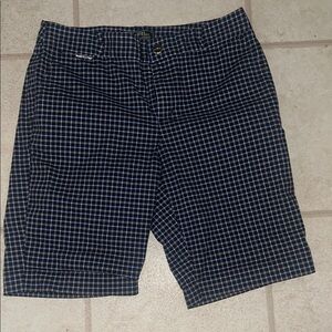 Lauren Ralph Lauren Active Golf Shorts 2P Navy Plaid Stretch Bermuda